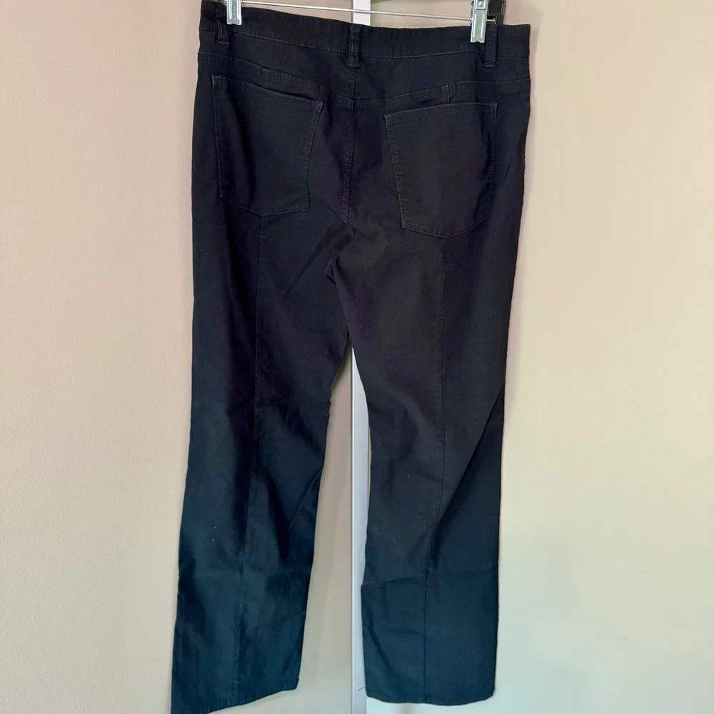 DKNY Jeans East Village Black Straight Leg Seam Front Trousers Pants Womens 12